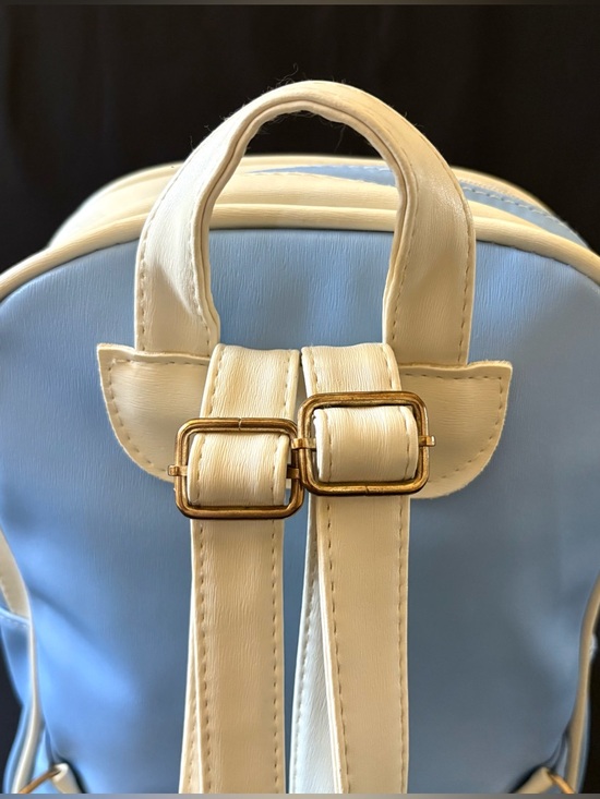 BTS Bangtan Army K-Pop Mini Backpack Blue Cream Bulletproof Vest Vegan Leather main image 5